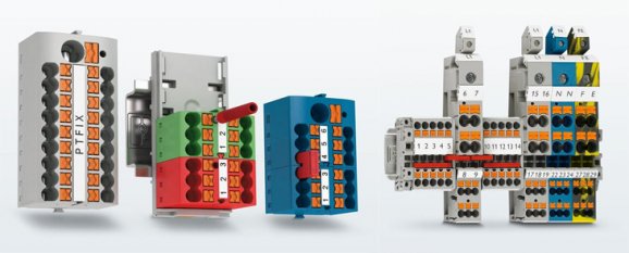 Connection-ready distribution blocks with push-in connection